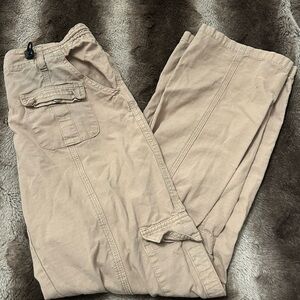 Brandy Melville Light Tan Cargo Pants with Pocket Flaps